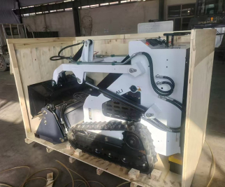 Minicarregadora 2025 embalada e enviada para Itália num contentor de cubo alto de 40 pés