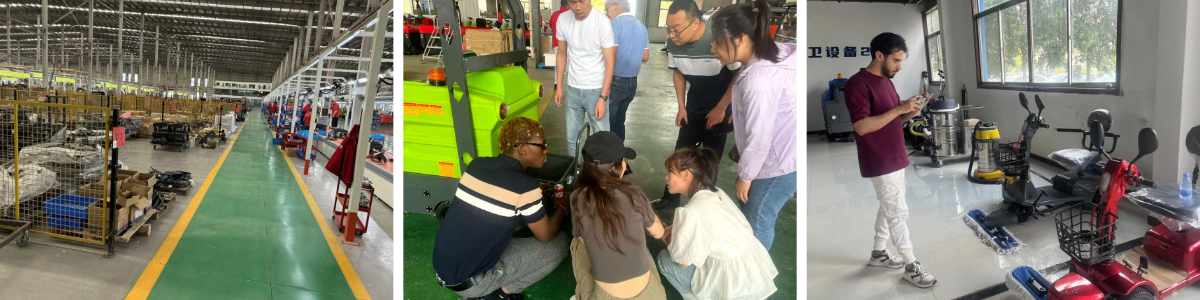 Parceiro peruano de longa data inspeciona e envia varredoras personalizadas para utilização com motorista em Kereide