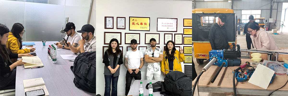 Parceiro australiano de longa data visita máquina de perfuração em Kereide