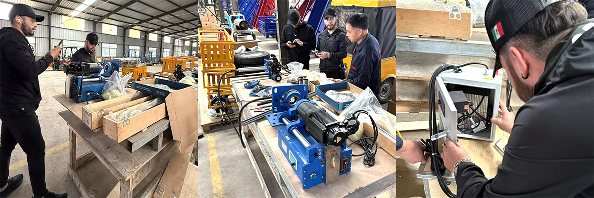 Parceiro australiano de longa data visita máquina de perfuração em Kereide