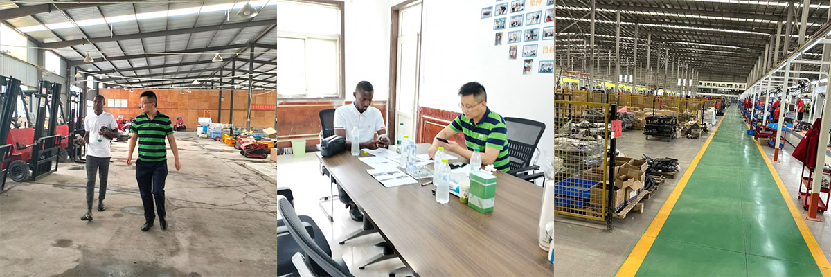 Clientes costa-marfinenses visitaram Keruide para inspecionar a varredora e chegaram a uma intenção de cooperação no local